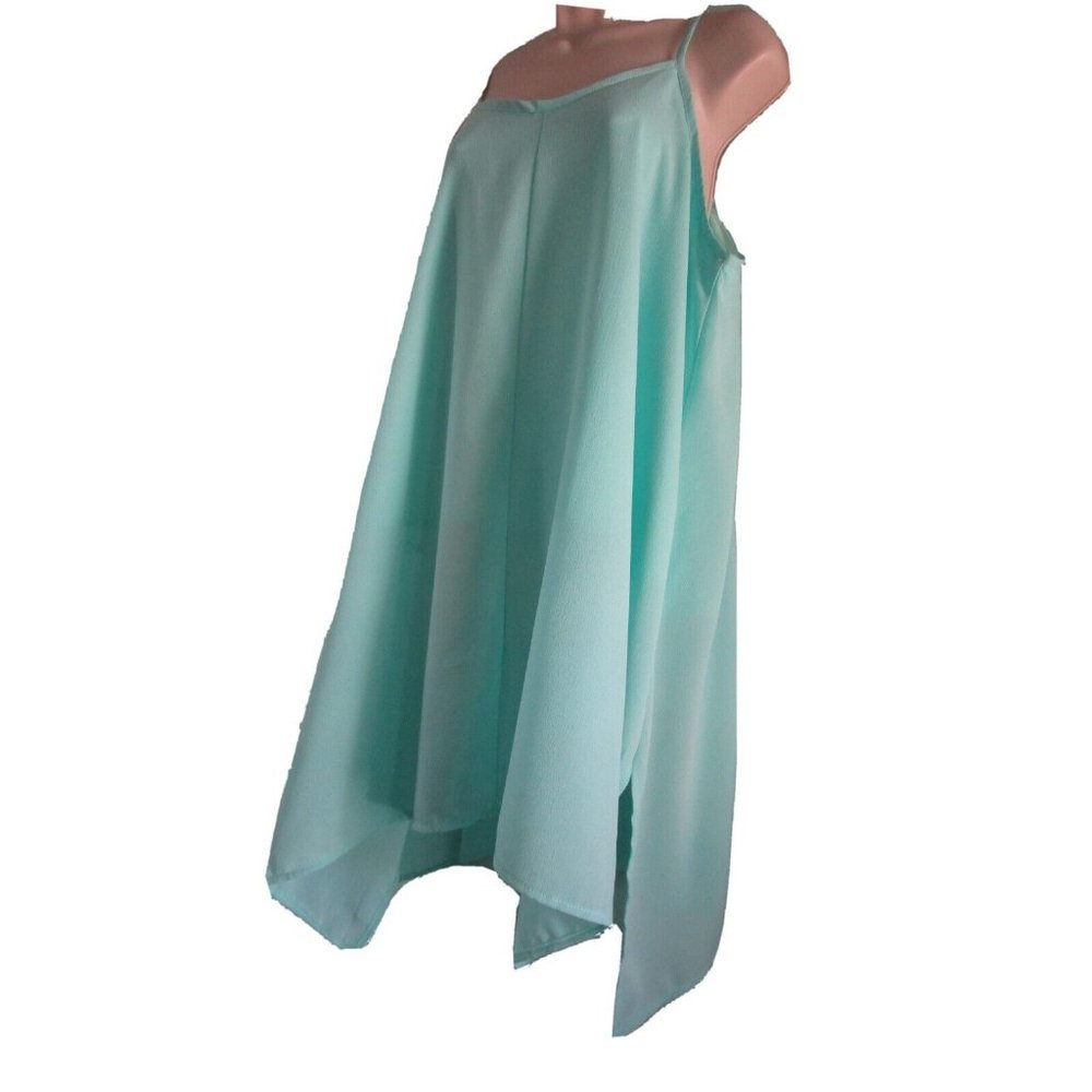 Maze Collection Mint Green XL Dress Side Tail  Partially Lined Poly Crepe NWT - Picture 4 of 12